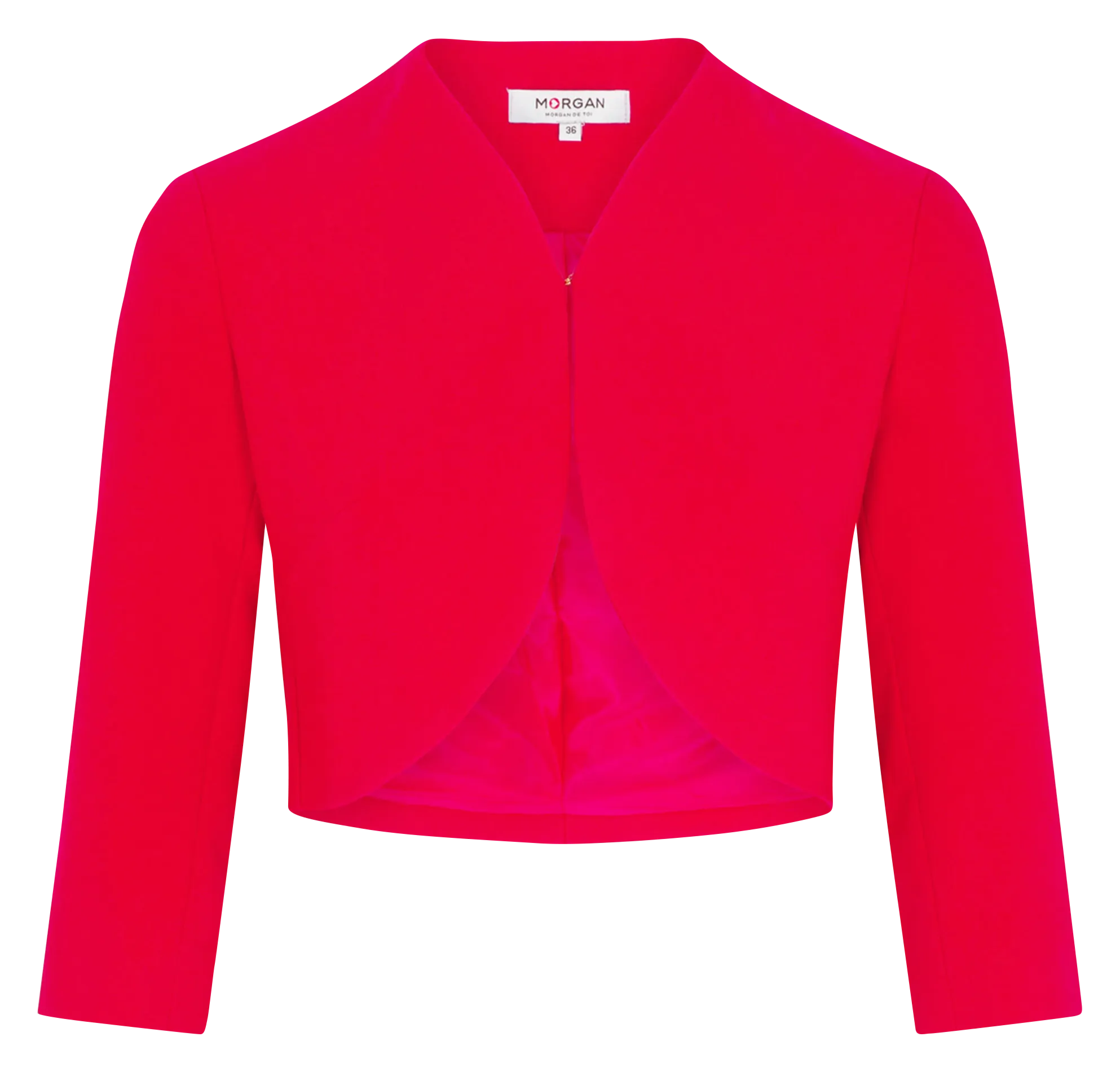 VELEO.F  CHAQUETA BOLERO RECTA EN ROJO