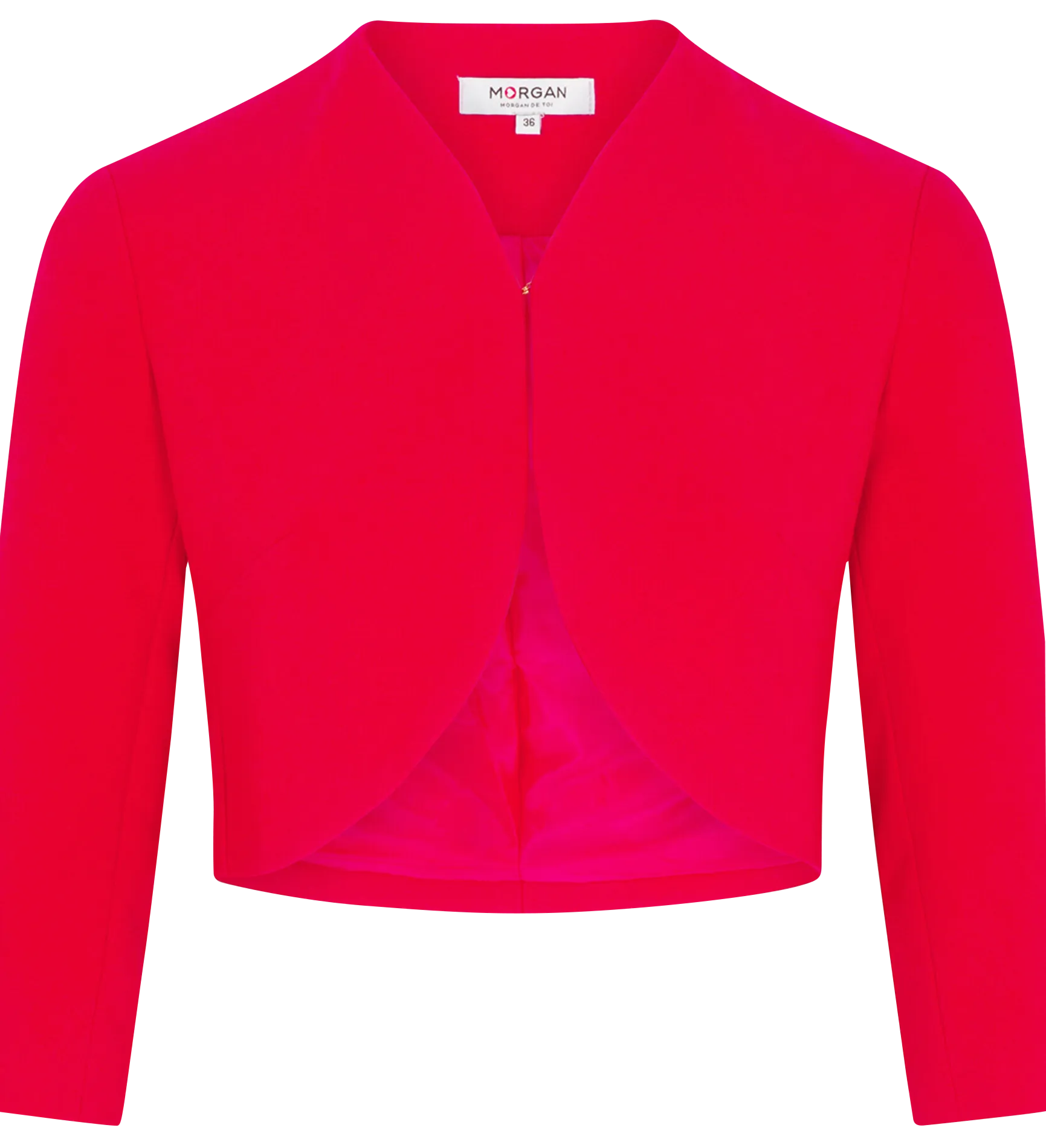 VELEO.F  CHAQUETA BOLERO RECTA EN ROJO