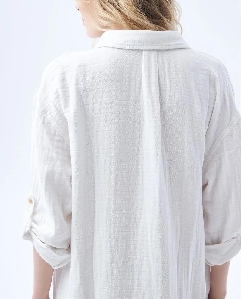 Vestido corto de manga larga para mujer