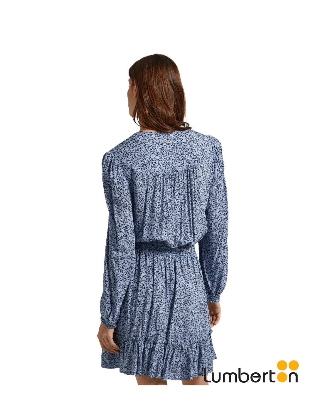 Vestido Largo Estampado Pico JEAN