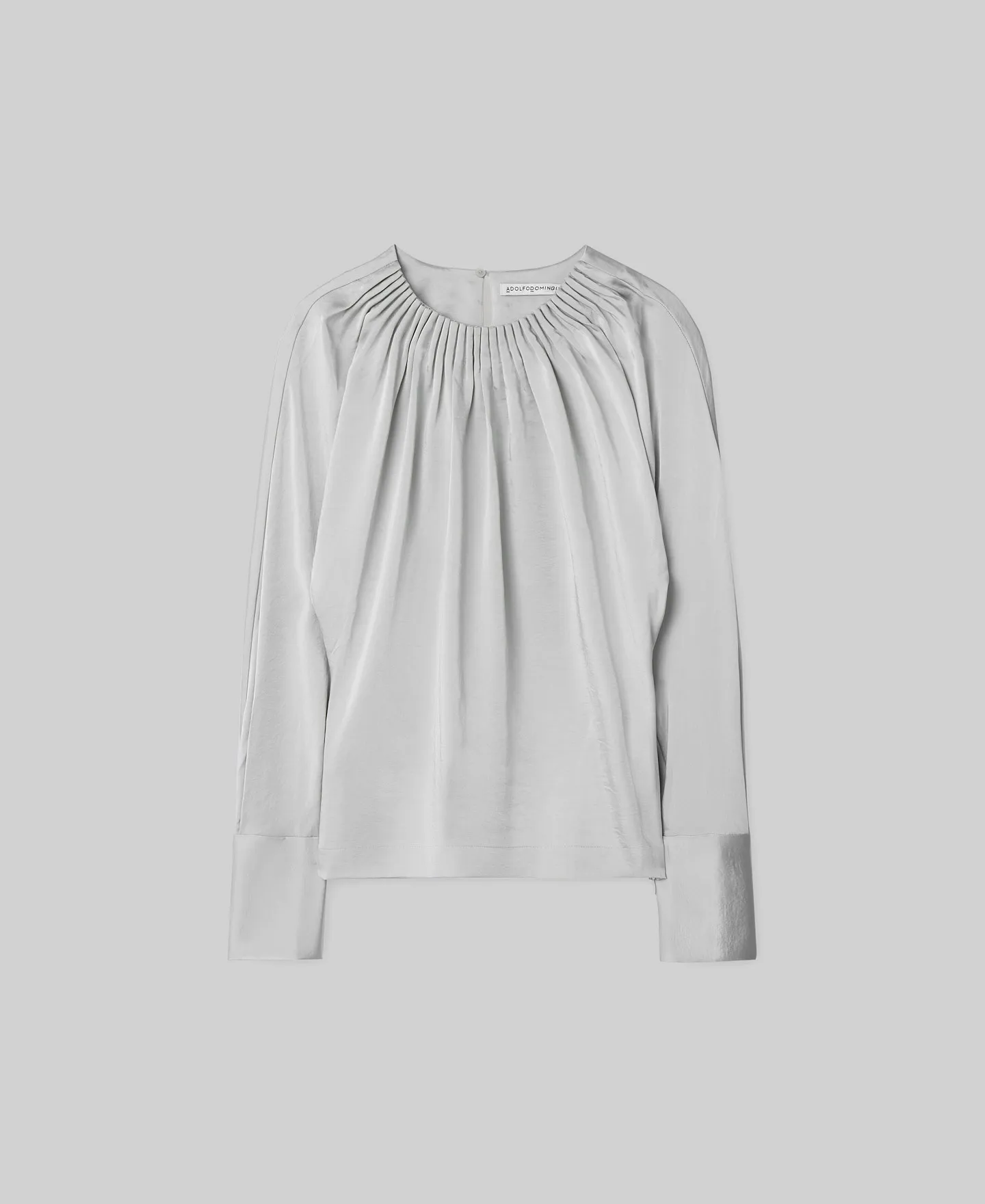 White ruffled collar blouse for women