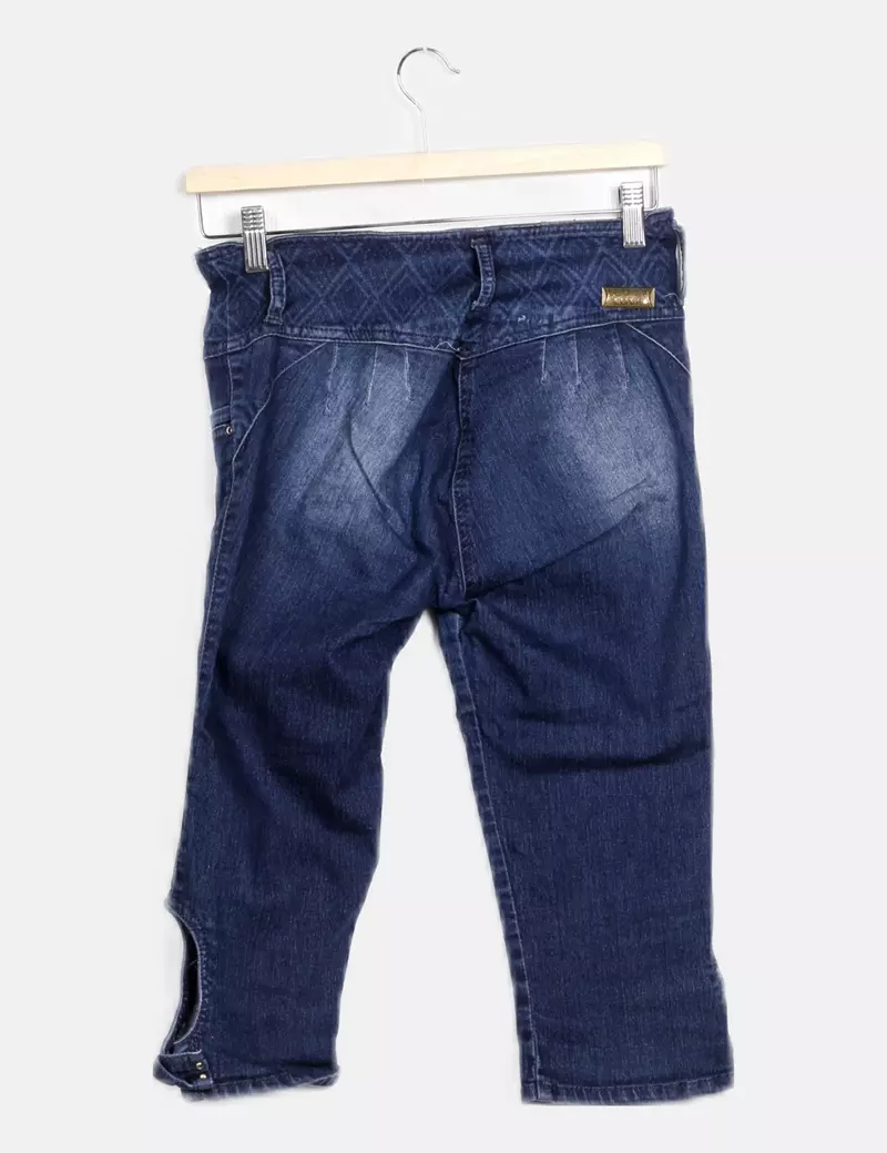 Woman jeans Pantalón pirata azul denim