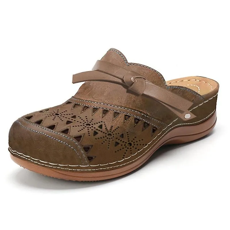 WOMEN ORTHOPEDIC HOLLOW CARVED WALKING SANDALS SLIPON SHOES FOR OUTDOOR TRAVEL SHOPPING