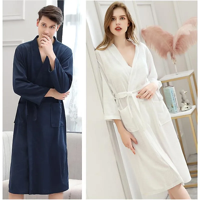 Women's Robe Waffle Pajamas Man Winter Bathrobe Pyjamas Autumn and Warm Bath Suit Female Sleepwear Robes 2021 Clothes