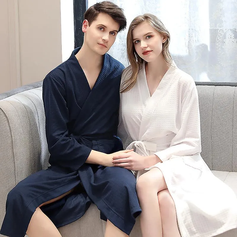 Women's Robe Waffle Pajamas Man Winter Bathrobe Pyjamas Autumn and Warm Bath Suit Female Sleepwear Robes 2021 Clothes