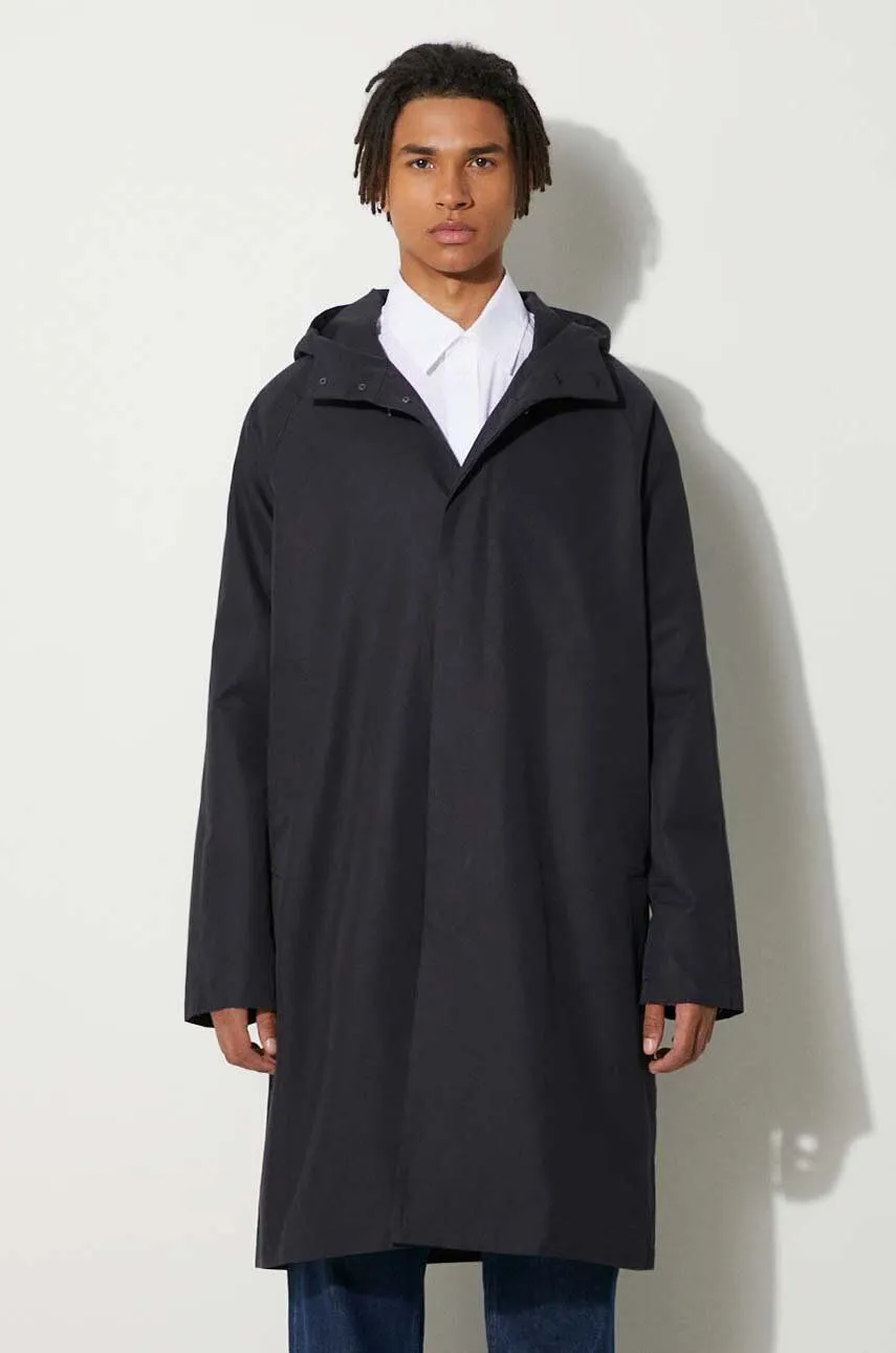 WOOD WOOD Twill Parka Coat Navy