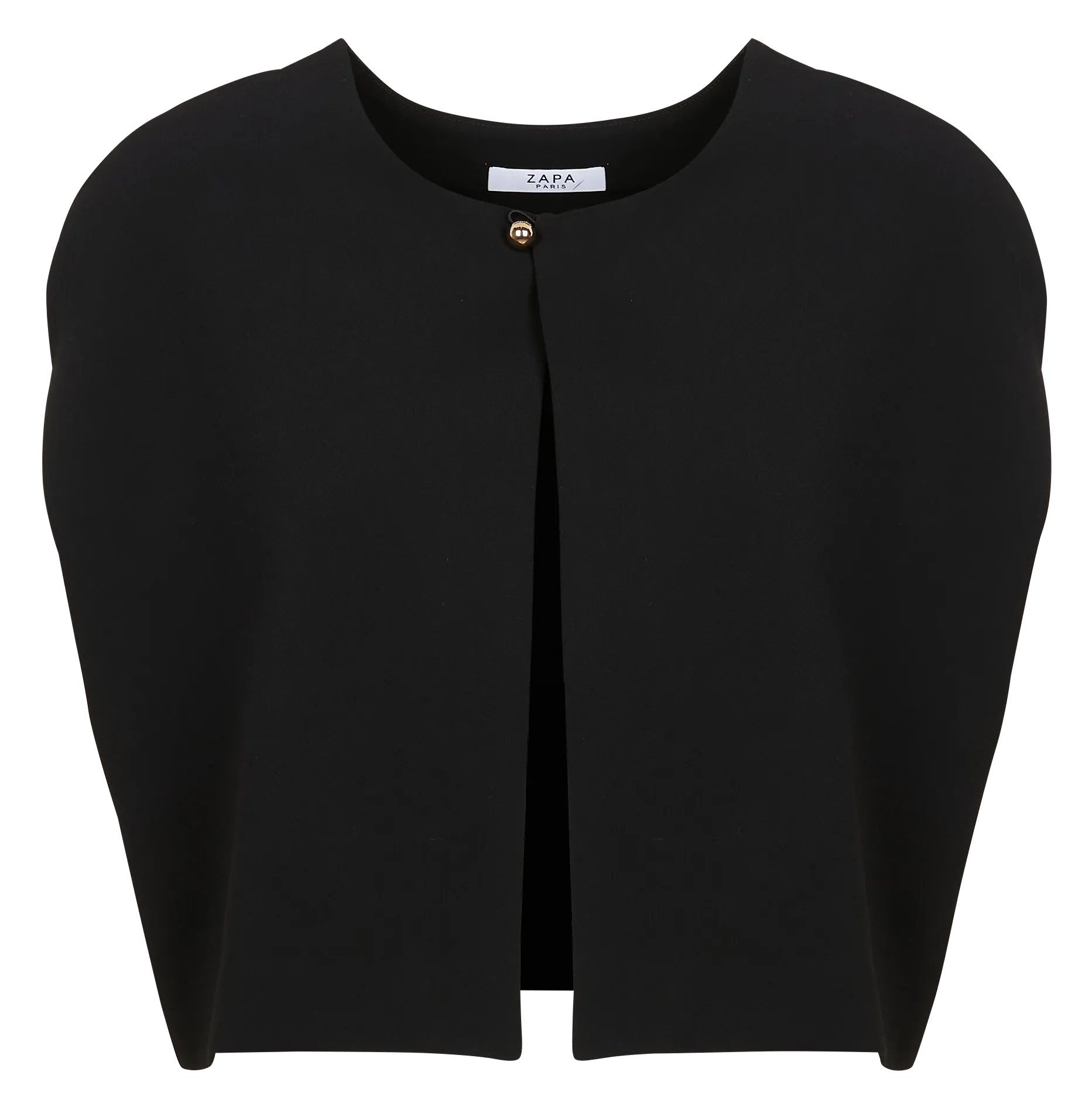 ZAPA CANNE  CAPA CUELLO REDONDO EN NEGRO