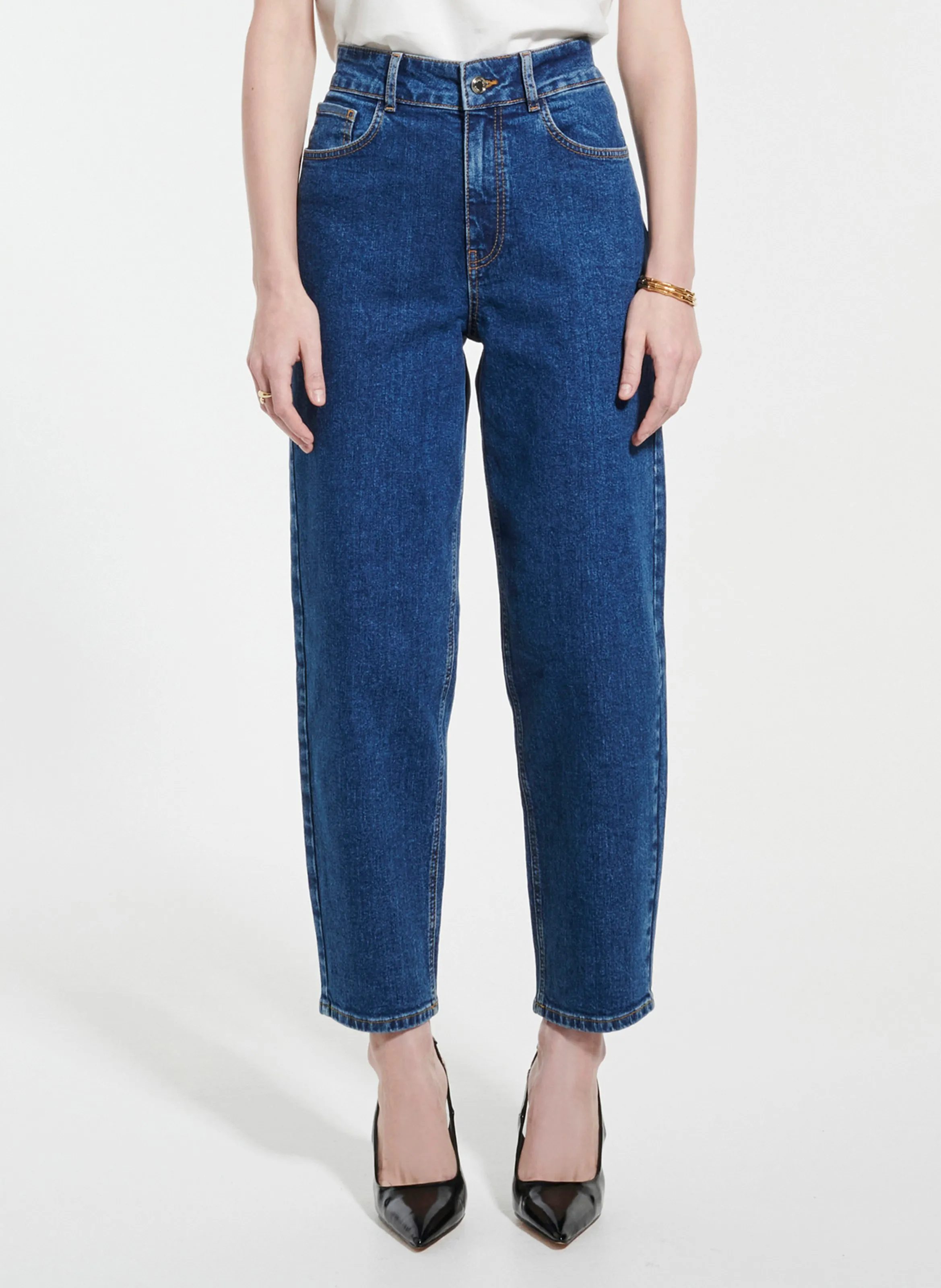 ZAPA JAKE  JEAN RECTO EN ALGODóN CRUDO EN AZUL
