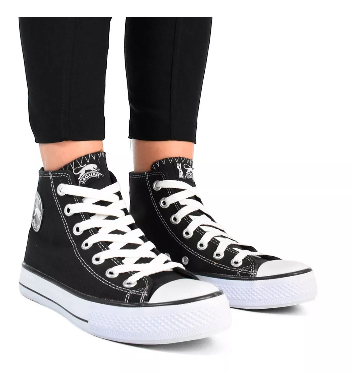Zapatilla Botita Mujer Urbana Lona Moda Liviana Jaguar 8575