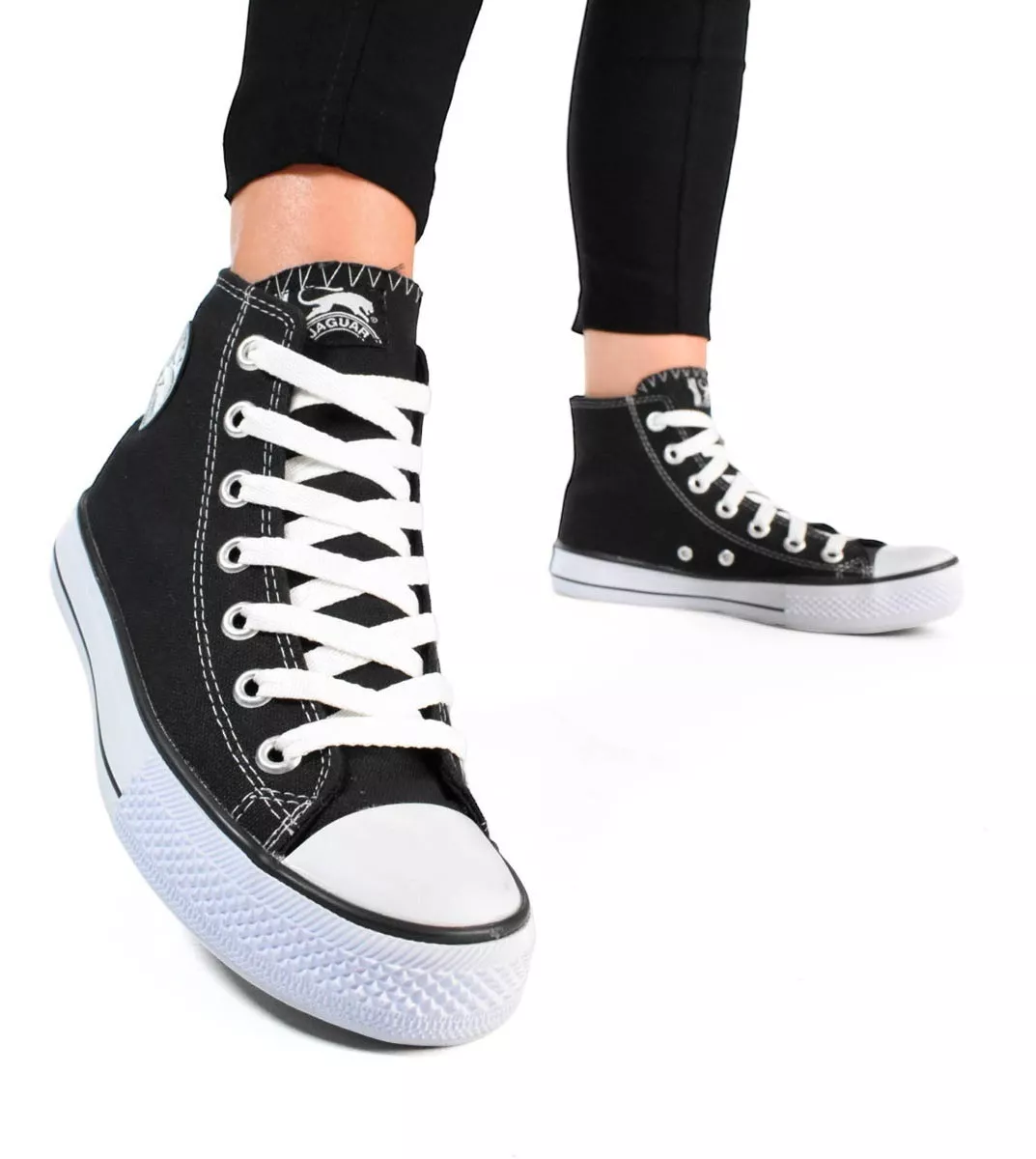 Zapatilla Botita Mujer Urbana Lona Moda Liviana Jaguar 8575