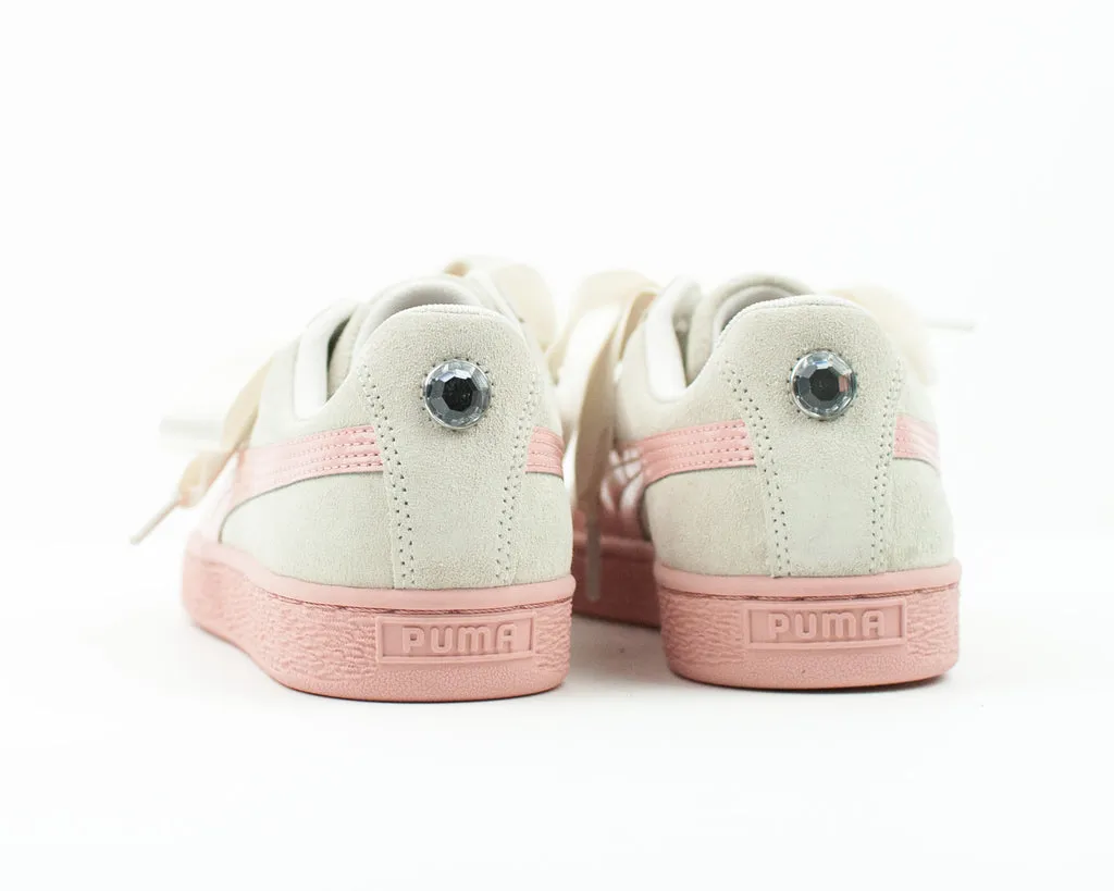 ZAPATILLA DE NIÑA  PUMA  SUEDE HEART JEWEL PS WHISPER WHITE PEACH 365139 02