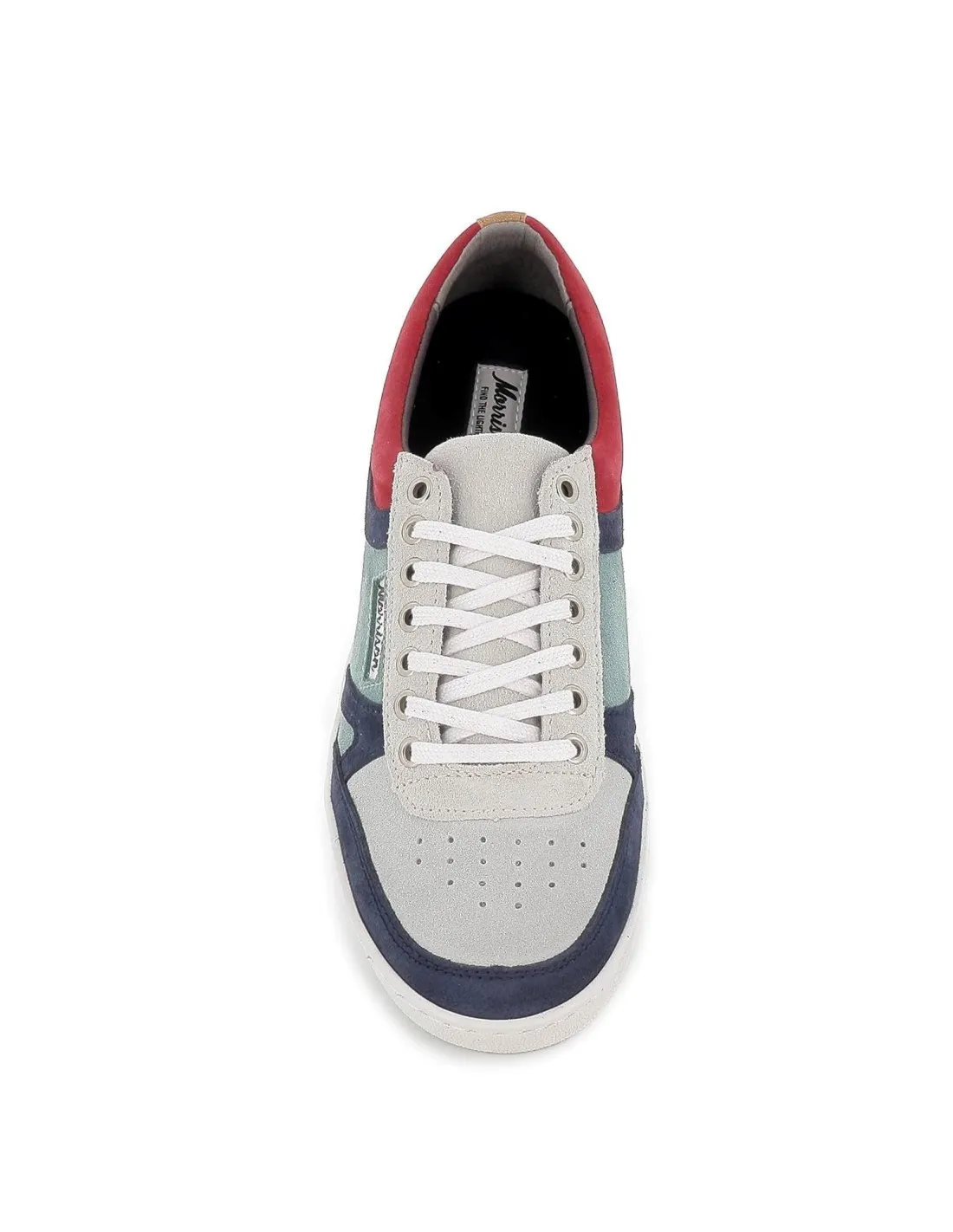 Zapatilla de serraje granate y verde diseño hombre Morrison