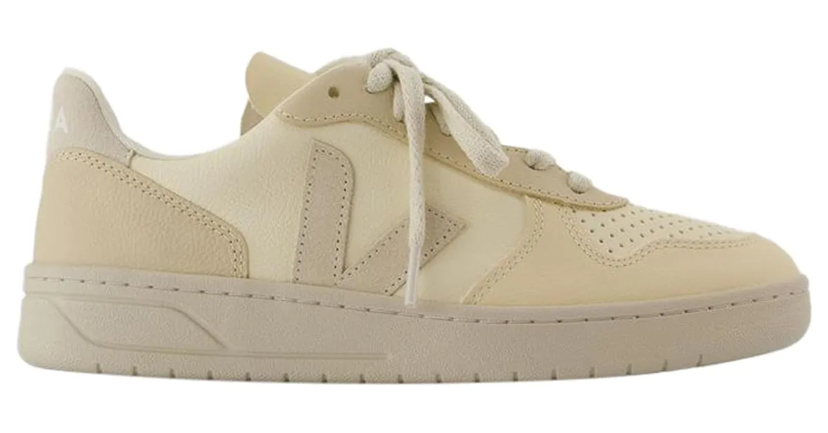 ZAPATILLAS V10  VEJA  CUERO  MARRóN CASTAñO 