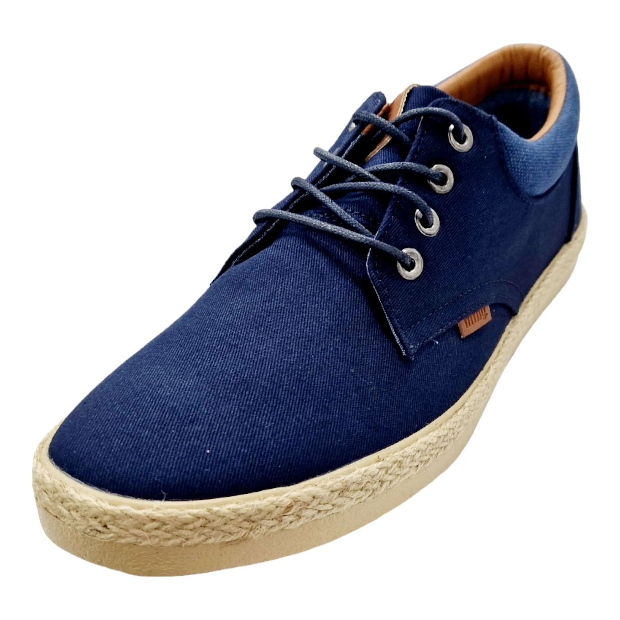 ZAPATOS BLUCHER HOMBRE TEJIDO SUELA YUTE MARINO