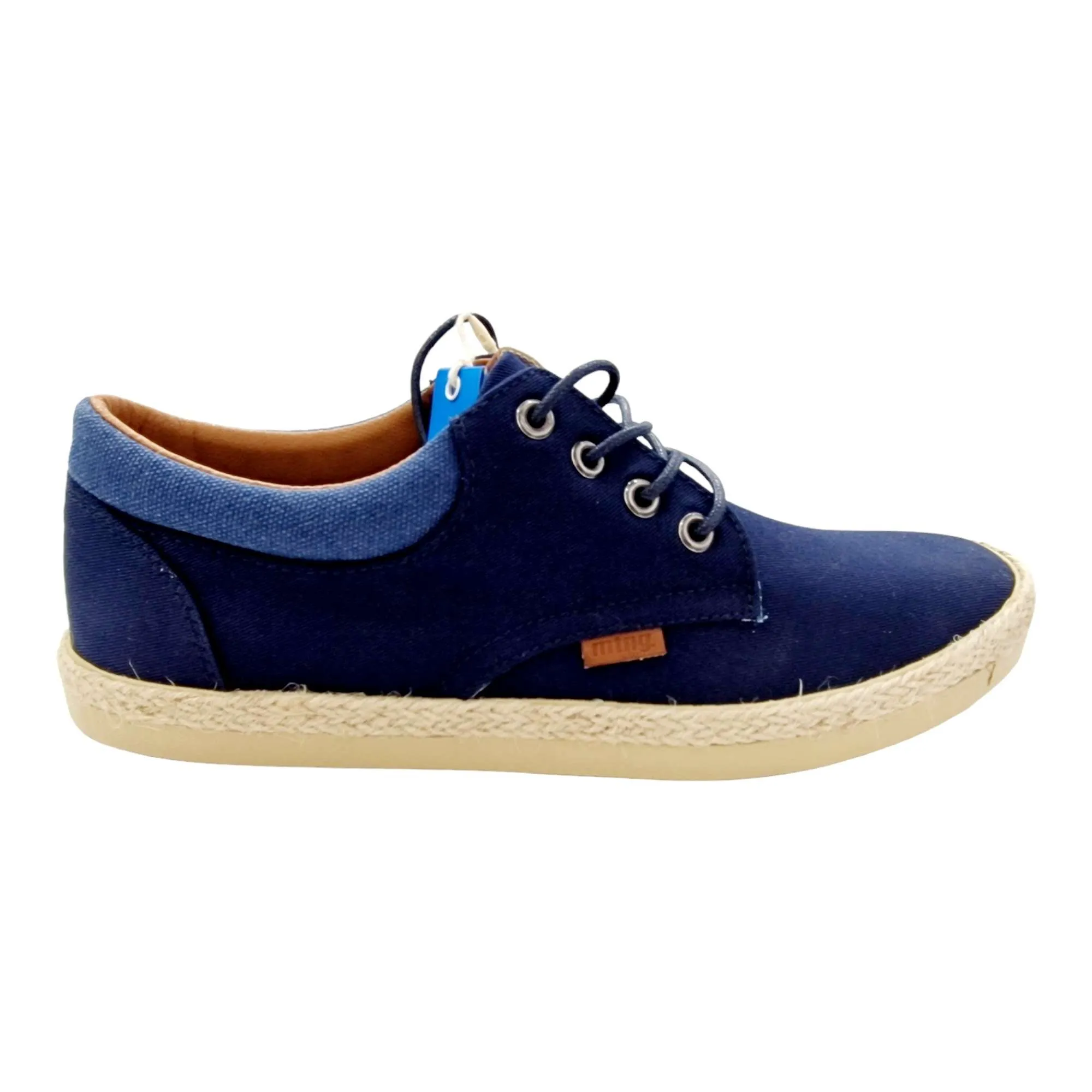 ZAPATOS BLUCHER HOMBRE TEJIDO SUELA YUTE MARINO