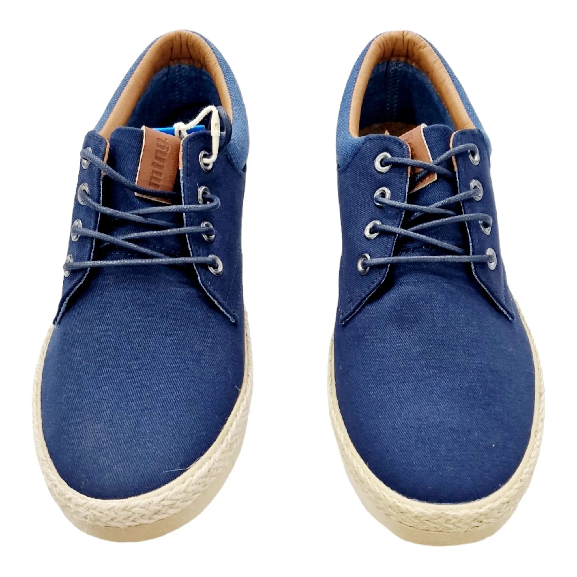 ZAPATOS BLUCHER HOMBRE TEJIDO SUELA YUTE MARINO