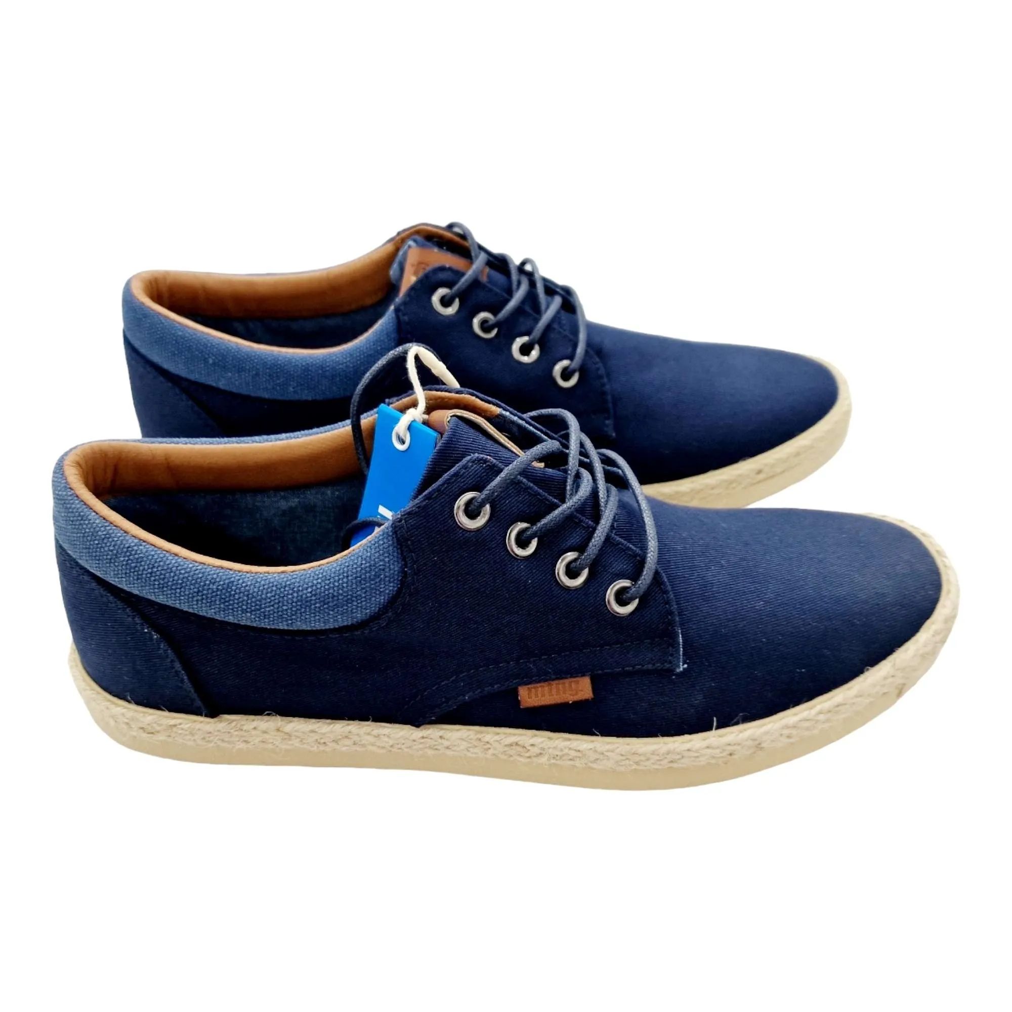 ZAPATOS BLUCHER HOMBRE TEJIDO SUELA YUTE MARINO