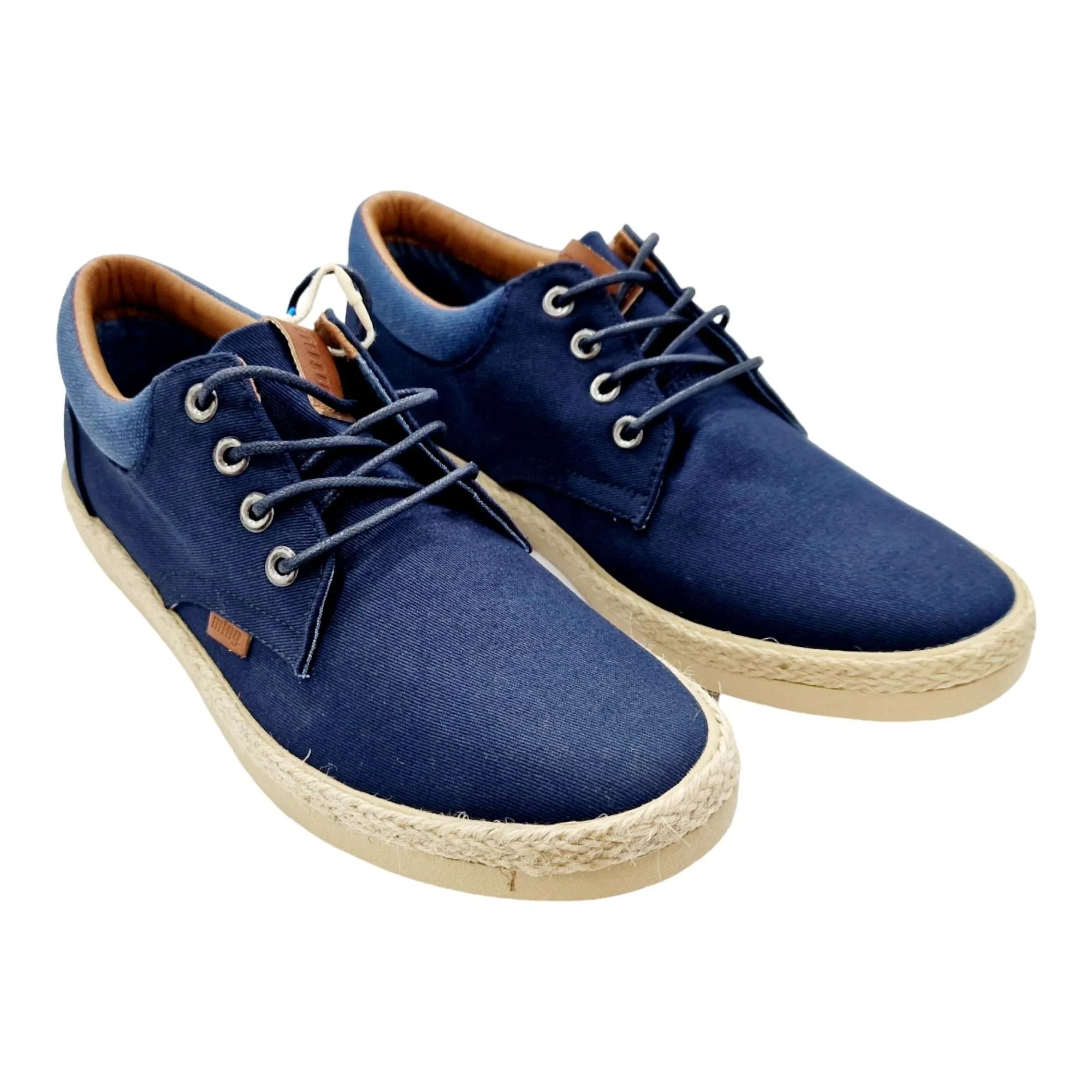 ZAPATOS BLUCHER HOMBRE TEJIDO SUELA YUTE MARINO