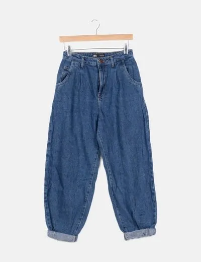 Zara Jeans azul denim slouchy