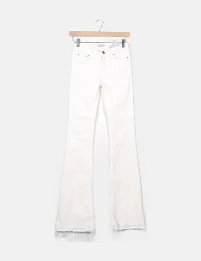Zara Jeans bootcut blanco