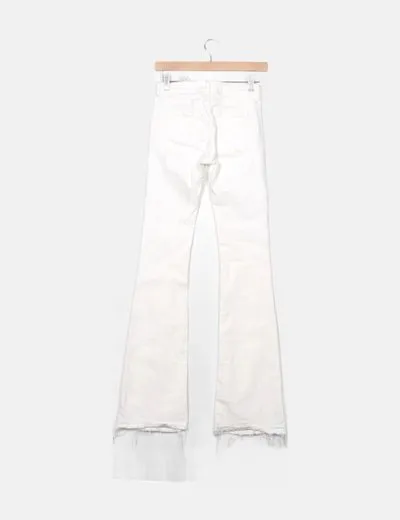 Zara Jeans bootcut blanco