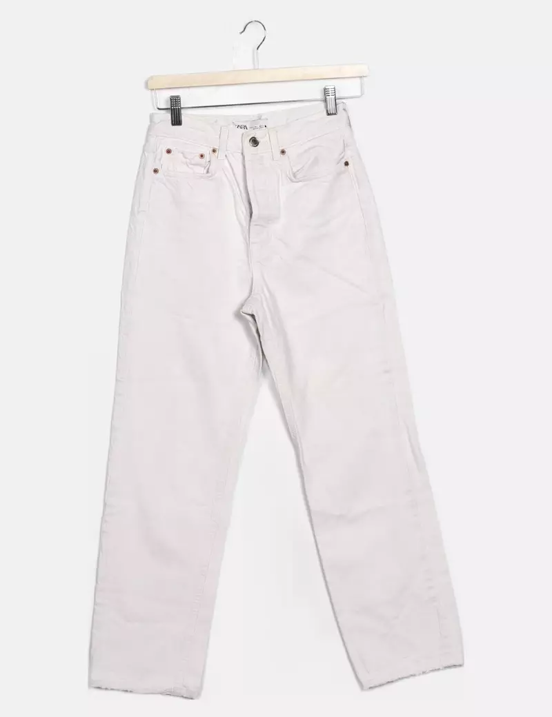 Zara Jeans denim blanco